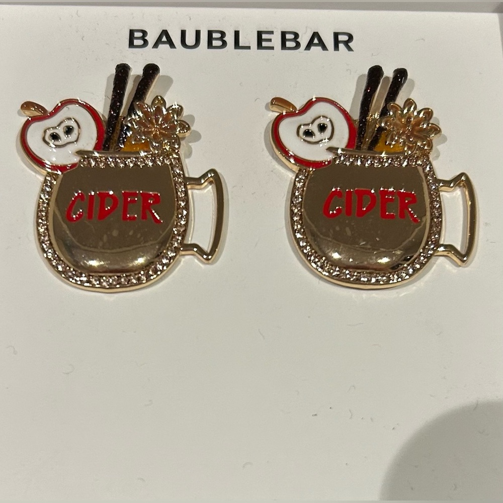 Bauble Bar Apple Cider earrings